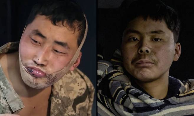 우크라이나 보안국(SBU)이 공개한 2명의 북한군 포로 모습. 뉴시스·연합뉴스