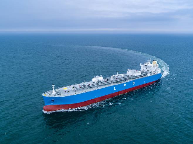 HD현대중공업이 2023년 건조해 인도한 초대형 액화석유가스(LPG·Liquefied Petroleum Gas) 운반선(VLGC). /HD현대중공업 제공