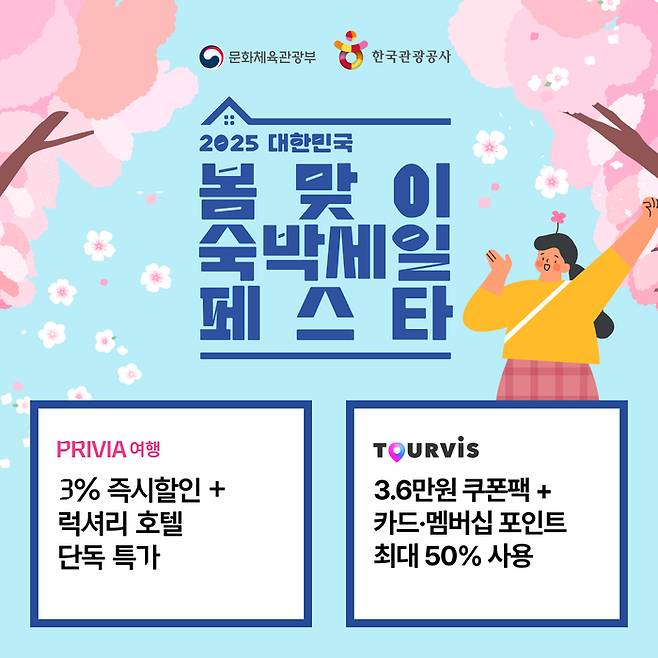 PRIVIA 여행 및 투어비스, 2025 봄맞이 숙박세일 페스타 참여 / 사진=투어비스 제공
