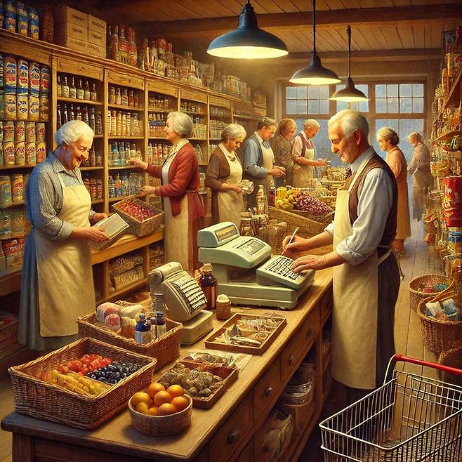 시니어 세대가 일하는 모습을 AI가 그린 이미지<사진=챗GPT·달리3>