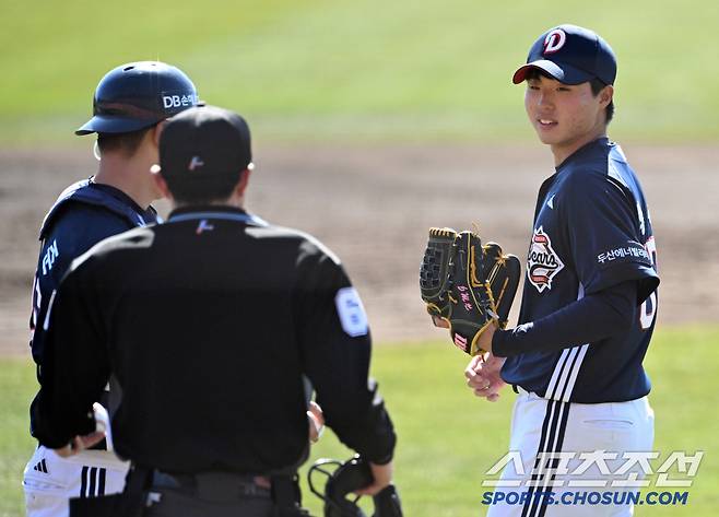 1차 호주 캠프 MVP로 선정됐던 신인 투수 홍민규는 2차 미야자키 캠프에서도 자신의 볼을 던져가며 성장 중이다. 미야자키(일본)=박재만 기자 pjm@sportschosun.com