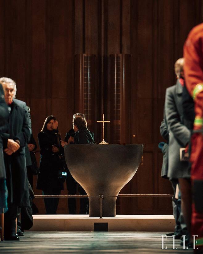 세례대는 물을 담아 세례를 행하는 공간이다. 세례는 1년에 한 번씩만 이뤄진다.