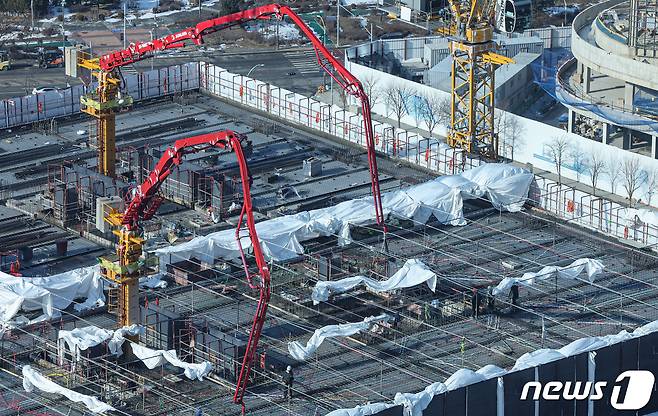 인천 연수구 송도신도시 신축아파트 공사현장. /뉴스1 ⓒ News1 김도우 기자
