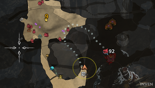 ▲ 9번 지역에서 밑으로 떨어지면 15번이 있는 곳으로 갈 수 있다