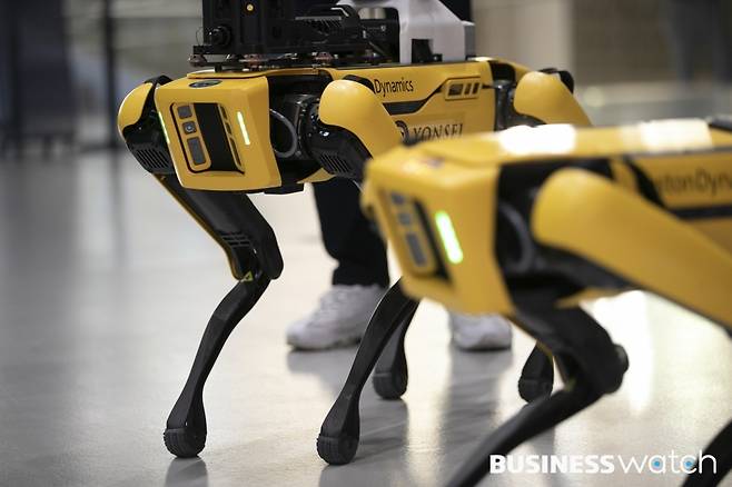 보스턴다이내믹스 사족로봇 '스팟'/사진=이명근 기자 qwe123@