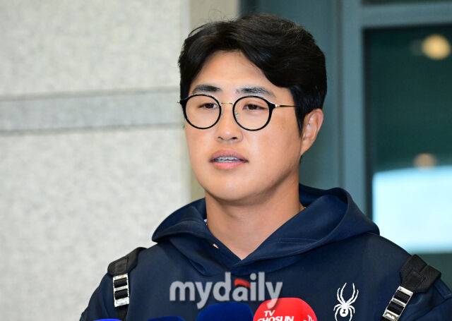 한화이글스 채은성이 4일 인천국제공항을 통해 일본 오키나와 스프링캠프를 마치고 귀국했다.
