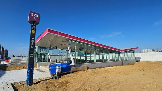 경기 파주시 동패동 GTX-A 운정중앙역 1번 출구. 사진=연합뉴스