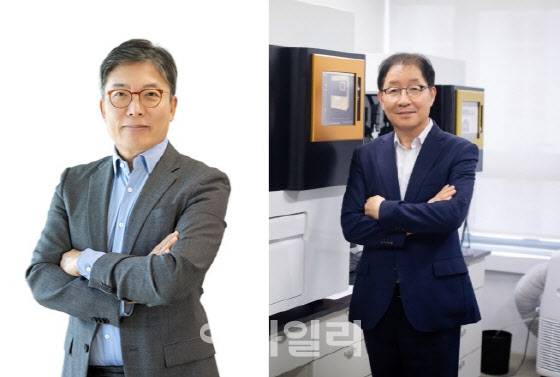 왼쪽부터 김태유 아이엠비디엑스 대표, 전병희 싸이토젠 대표.(제공= 각사)