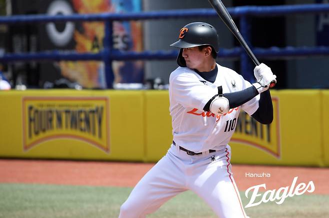 호주 멜버른 스프링캠프 당시 이민재.. 사진제공=한화 이글스