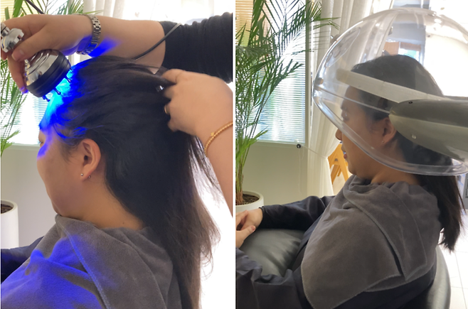 박준뷰티랩 두피 케어 과정/사진=김지은 여행+ 기자