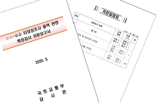 특정감사 처분요구서 캡처
