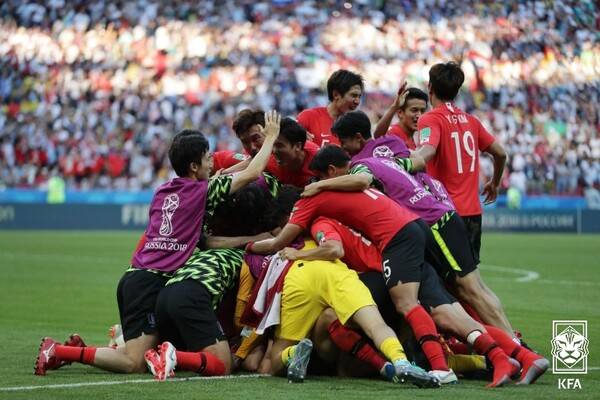 2018 월드컵 당시 대한민국-독일의 조별 예선 최종전. 사진┃대한축구협회