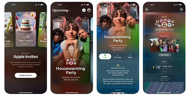 애플은 지난 2월, 모임 주최 서비스인 애플 초대를 공개했다 / 출처=애플