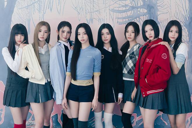 24일 데뷔한 8인조 신인 걸그룹 하츠투하츠. 사진제공=SM엔터테인먼트