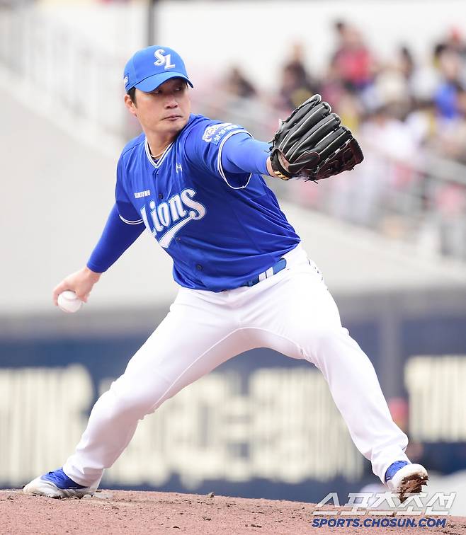 15일 광주 KIA챔피언스필드에서 열린 KBO리그 시범경기 KIA와 삼성의 경기. 투구하는 삼성 오승환. 광주=송정헌 기자songs@sportschosun.com/2025.03.15/