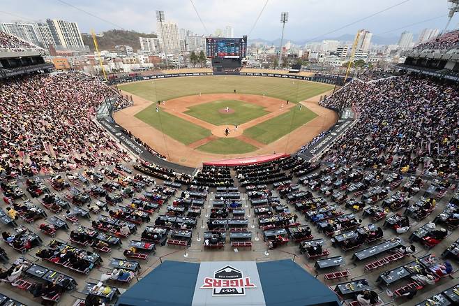 2025 KBO리그 프로야구 삼성 라이온즈 VS KIA 타이거즈 시범경기/사진=한국경제신문
