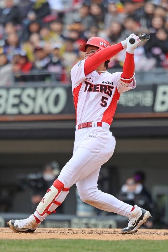 부상 상태가 심각하지 않은 것으로 알려진 KIA 김도영. 사진=KIA 제공