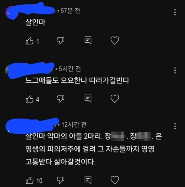 방송인 장성규가 공개한 악플. 사진 | 장성규채널