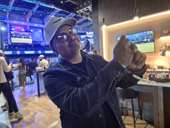 TGL 결승 최종전이 열린 소파이센터에서 만난 배우 마이클 페냐. 성호준 기자