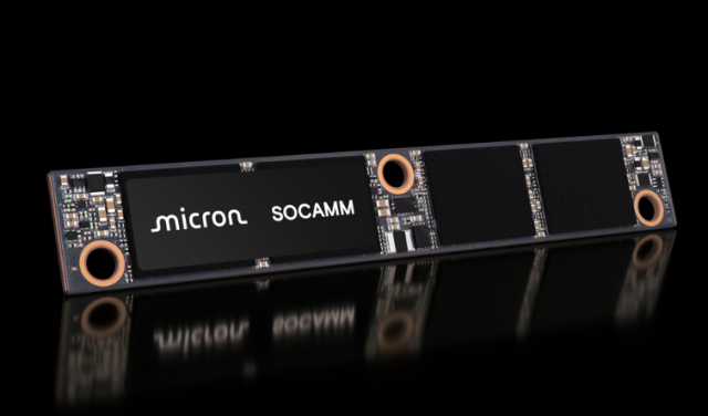 마이크론 테크놀로지의 소캠(SOCAMM) 모듈. 사진제공=마이크론 테크놀로지