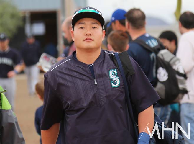 (2015년 시애틀 시절의 최지만)