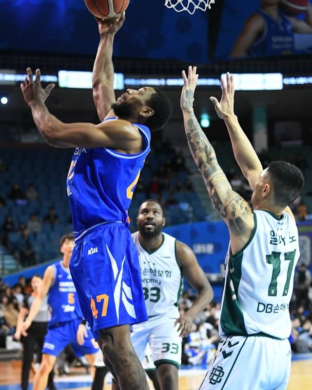 삼성은 글렌 로빈슨 3세가 29점 6리바운드 3어시스트 3스틸로 원맨쇼를 펼쳤으나 웃지 못했다. 사진=KBL 제공