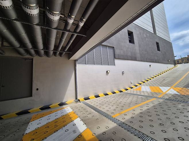 대전 한화생명 볼파크 지하주차장 버스용 출구. 대전=차승윤 기자 chasy99@edaily.co.kr