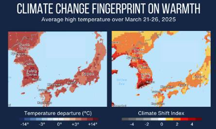 기온 상승에 따른 기후 변화 그래픽./그래픽=클라이밋센트럴