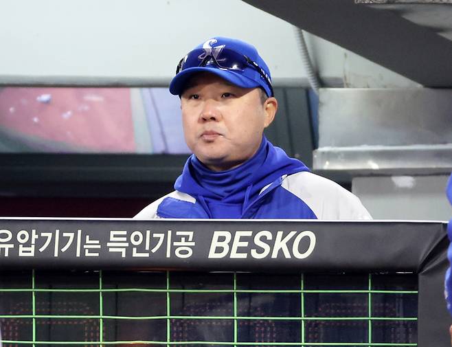 삼성 박진만 감독은 이재현에 대해 “앞쪽 스윙이 커야 좋은 타구가 나온다는 걸 겨울에 느낀 것 같다”고 말했다. 사진 | 연합뉴스