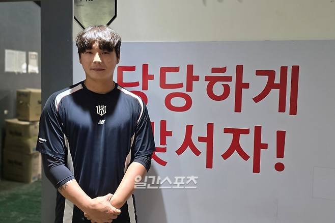 25일 경기 전 만난 KT 최성민. 수원=윤승재 기자