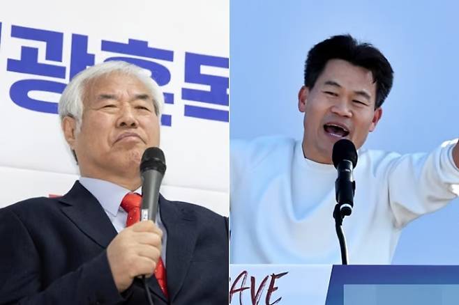 전광훈 사랑제일교회 목사(왼쪽)와 한국사 강사 전한길씨./사진=뉴스1, 뉴시스.