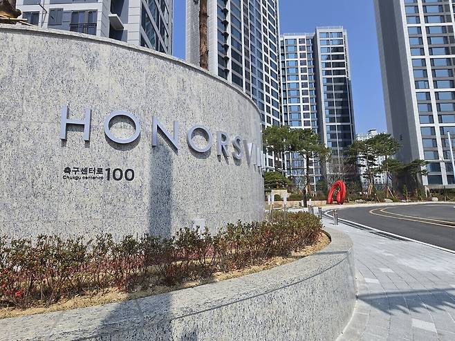 천안역 경남아너스빌 건설현장. 박하늘 기자