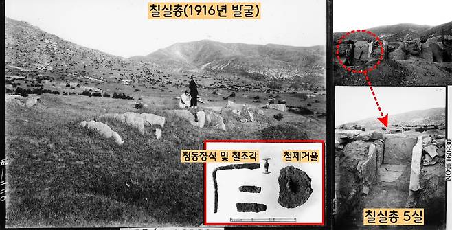 1916년 평남 용강군 칠실총에서 출토된 철제거울은 110년 가까이 국립중앙박물관 수장고에 보관되어 있다가 이번 특별전에서 첫선을 보인다. 이 철제거울은 지름이 5.6cm에 불과한 손거울이다.|국립중앙박물관·국립청주박물관 제공