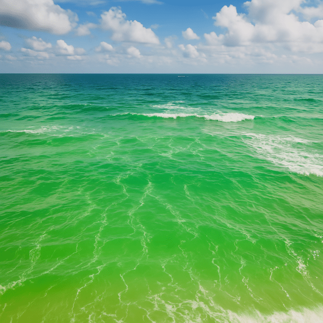 아주 오래 전 지구의 바다가 녹색이었다는 연구 결과가 나왔다. (사진=챗GPT로 생성)