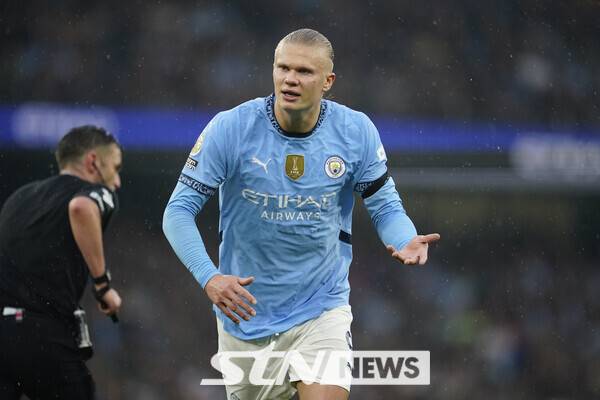 맨체스터 시티 공격수 엘링 홀란드. 사진┃뉴시스/AP