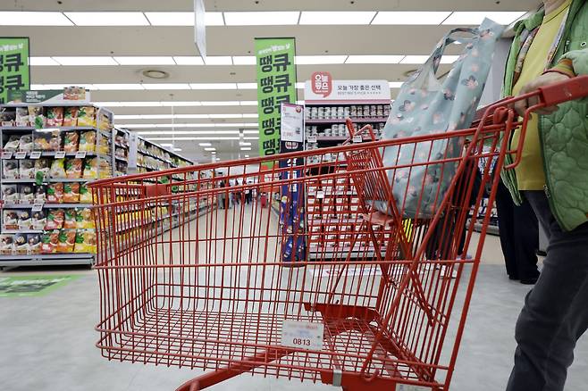 서울 시내 대형마트에서 시민들이 장을 보고 있다. 뉴시스
