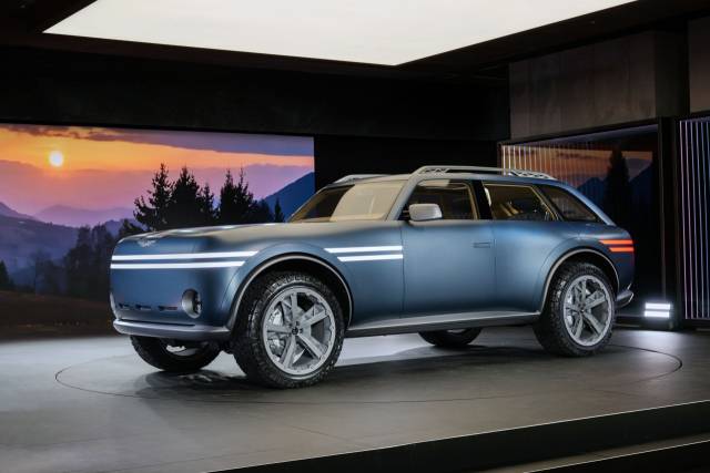 제네시스의 전동화 기반의 럭셔리 오프로더 SUV 콘셉트 모델인 '엑스 그란 이퀘이터 콘셉트' 외관. 사진 제공=제네시스