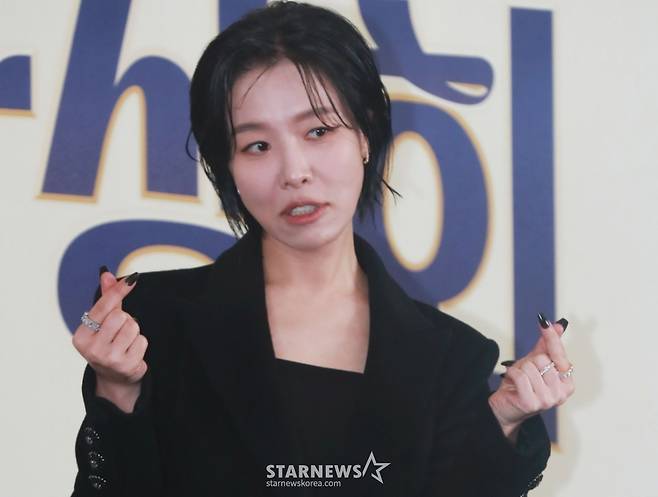 배우 차청화가 22일 오후 서울 마포구 스탠포드 호텔에서 진행된 JTBC 예능 '배우반상회' 제작발표회에 참석해 포즈를 취하고 있다. /2024.01.22 /사진=이동훈