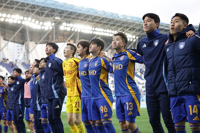 대구iM뱅크파크/ K리그1/ 대구FC vs 울산HDFC/ 울산, 조현우, 강민우, 최석현, 강상우, 이재익, 이진현/ 승리 세레머니/ 사진 김정수