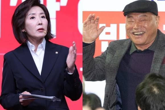 나경원 대선 경선 후보, 가수 김흥국. 국회사진기자단, 연합뉴스