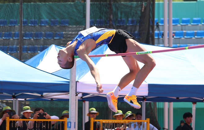 높이뛰기 우상혁. 사진=대한육상연맹