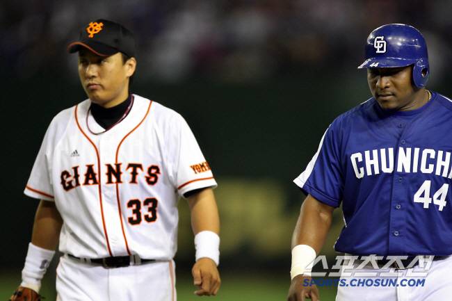 이승엽과 우즈. 스포츠조선 DB