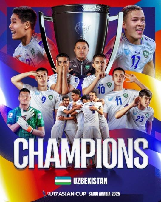 2025 U-17 아시안컵 정상에 오른 우즈베키스탄