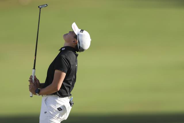 퍼팅 후 아쉬워 하고 있는 이와이 아키에. 사진 제공=AP연합뉴스