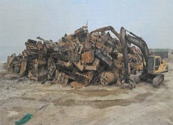 해체된 선박 잔해. 사진 인천지방해양수산