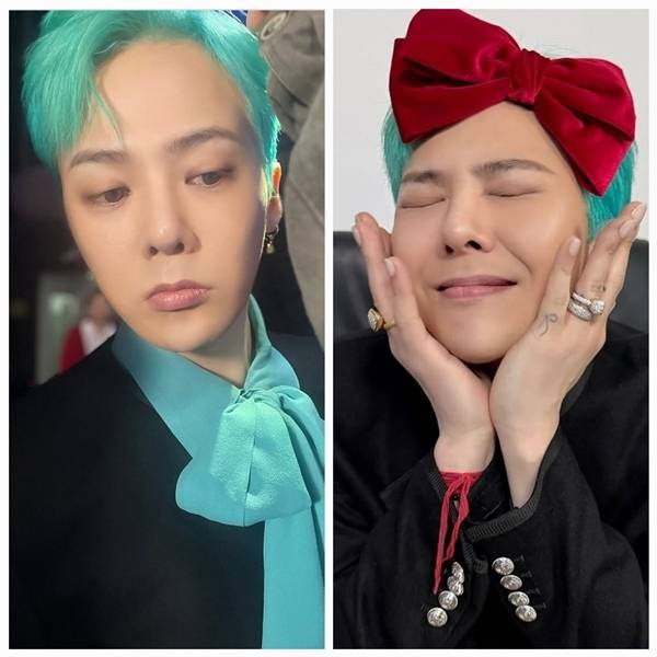 가수 지드래곤이 23일 자신의 SNS 부계정을 통해 영국 신사를 연상케 하는 스타일 변신을 공개했다. 사진=SNS