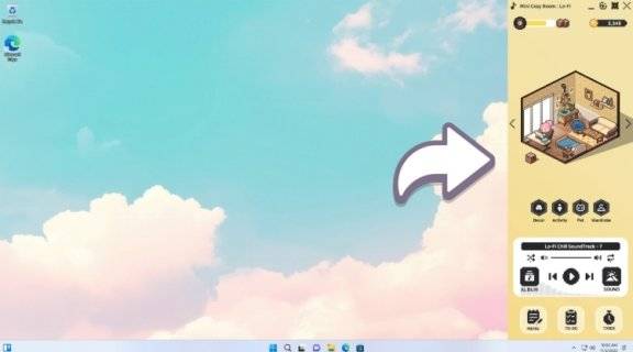 미니 코지룸: Lo-Fi 사용 화면. 온라인 게임 플랫폼 스팀 홈페이지 캡처