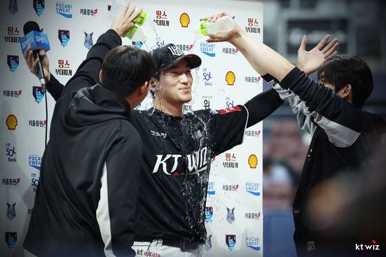 지난 20일 고척 키움전에서 통산 5번째 완봉승을 달성한 고영표. 사진 KT 위즈