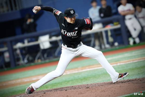 지난 20일 고척 키움전에서 통산 5번째 완봉승을 달성한 고영표. 사진 KT 위즈