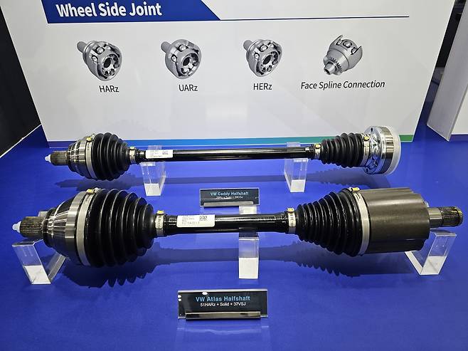 한세모빌리티의 핵심 주력 제품인 ‘구동축’. 대구=최은지 기자.